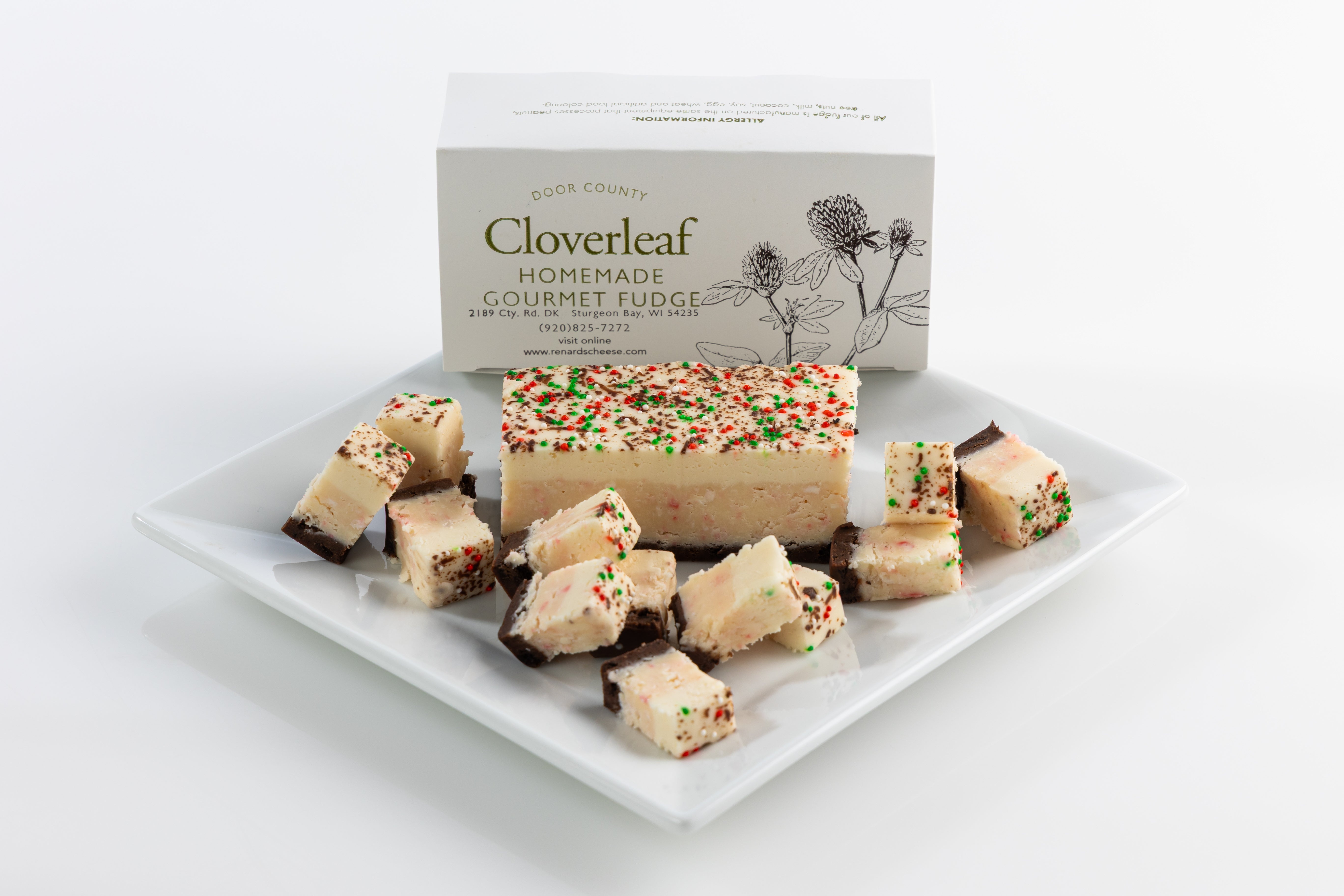 White Chocolate Peppermint Cheesecake Fudge