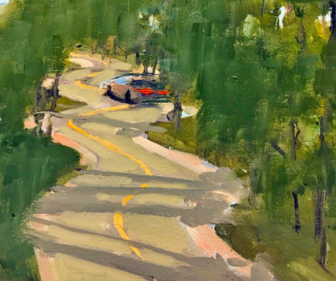 Painting of the curvy road in Door County