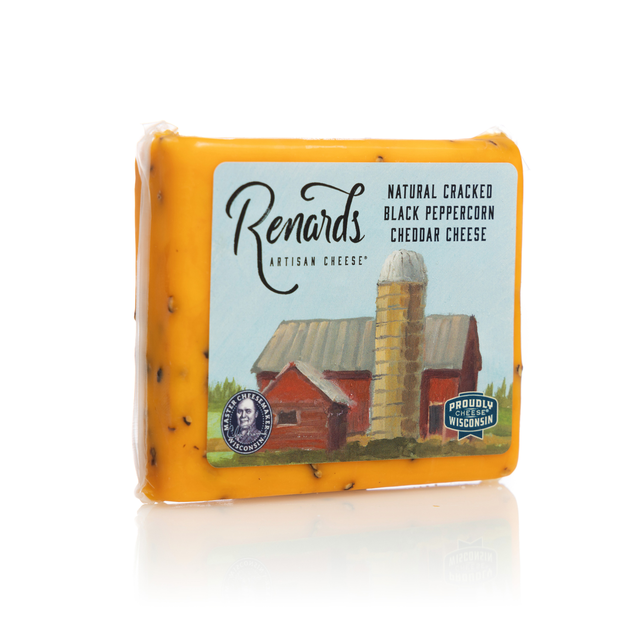 Cracked Black Pepper Cheddar Cheese, Renard's Cheese
