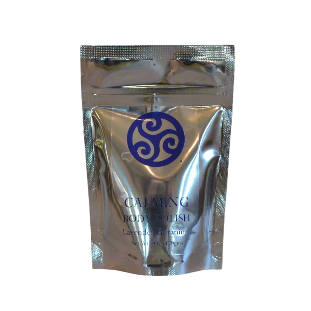 Package of Lavender Geranium Body Scrub from Trillium Organics