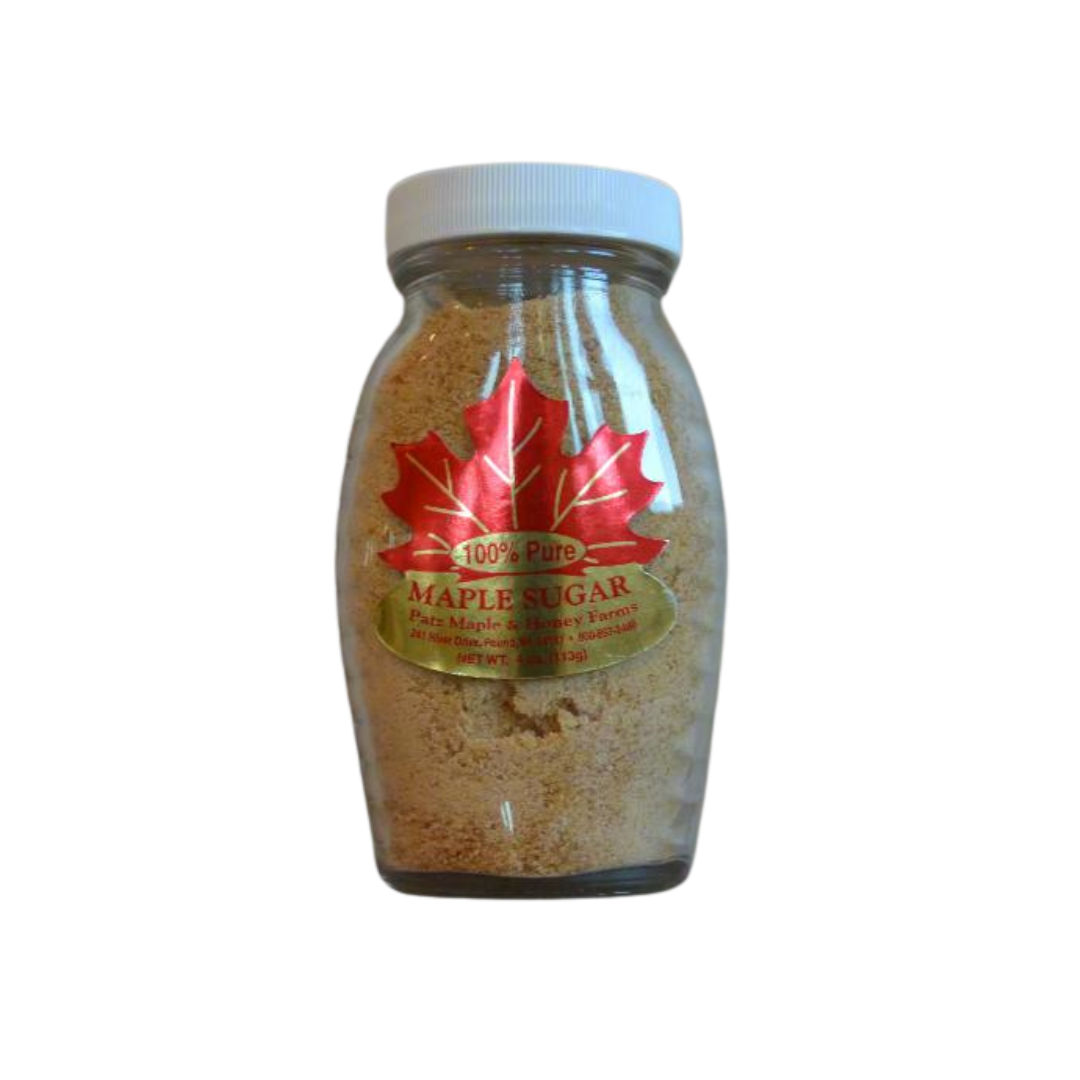 Jar pf Maple Sugar in a Glass Jar from Patz Farms