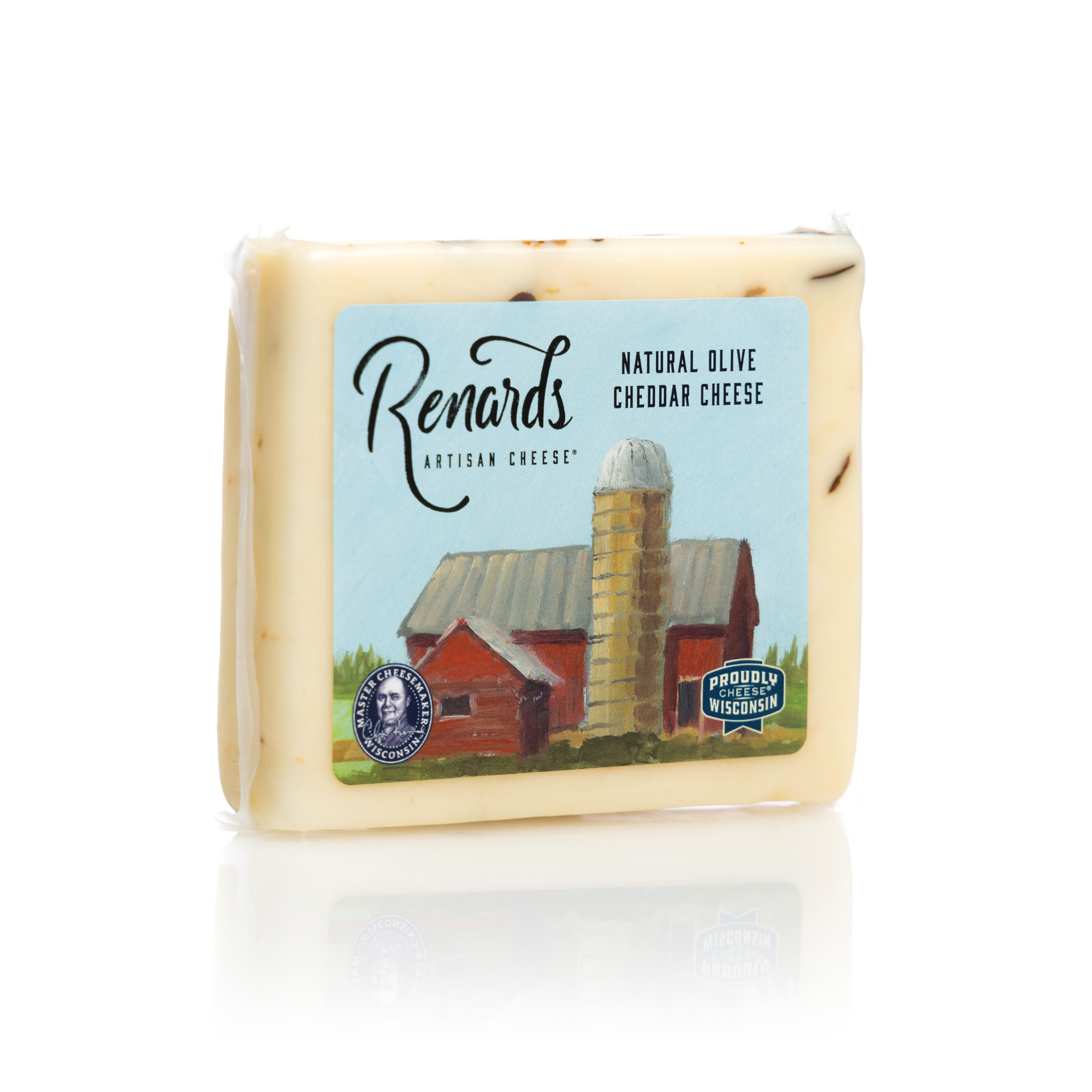 Olive Cheddar Cheese – Renard's Cheese