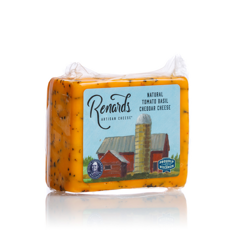 Tomato Basil Cheddar Cheese 8oz