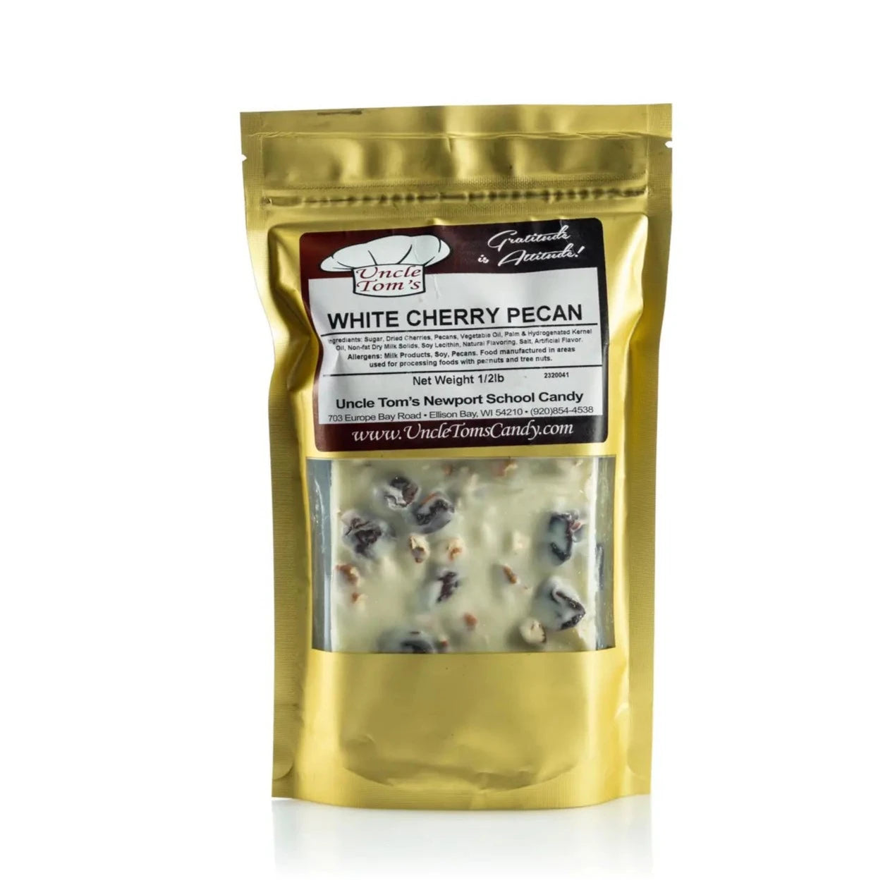 Uncle Toms White Chocolate Cherry Pecan Bark