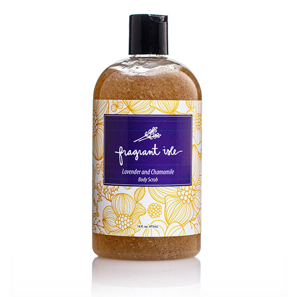 Lavender & Chamomile Body Scrub - Fragrant Isle Bottle