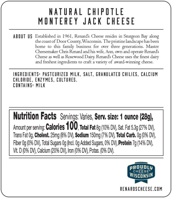 Chipotle Monterey Jack back label