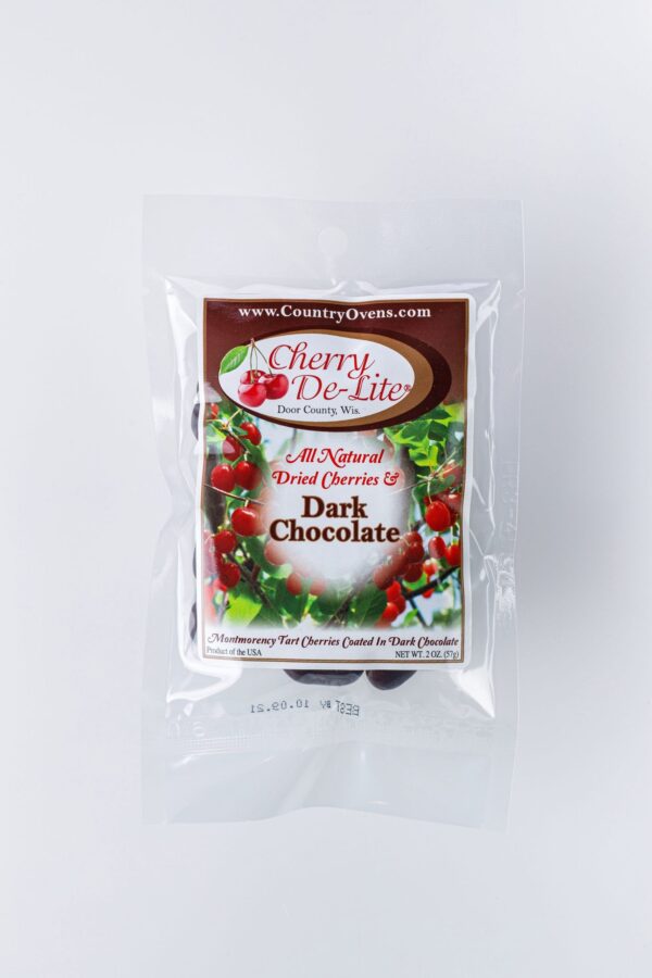 Cherry De-Lite Dark Chocolate Covered Dried Cherries 2oz-0