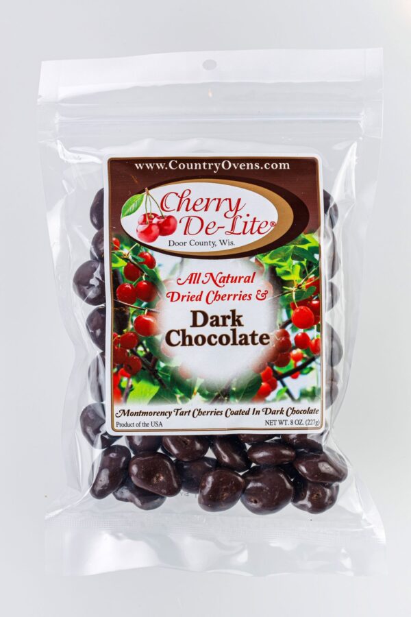 Cherry De-Lite Dark Chocolate Covered Dried Cherries 8oz-0
